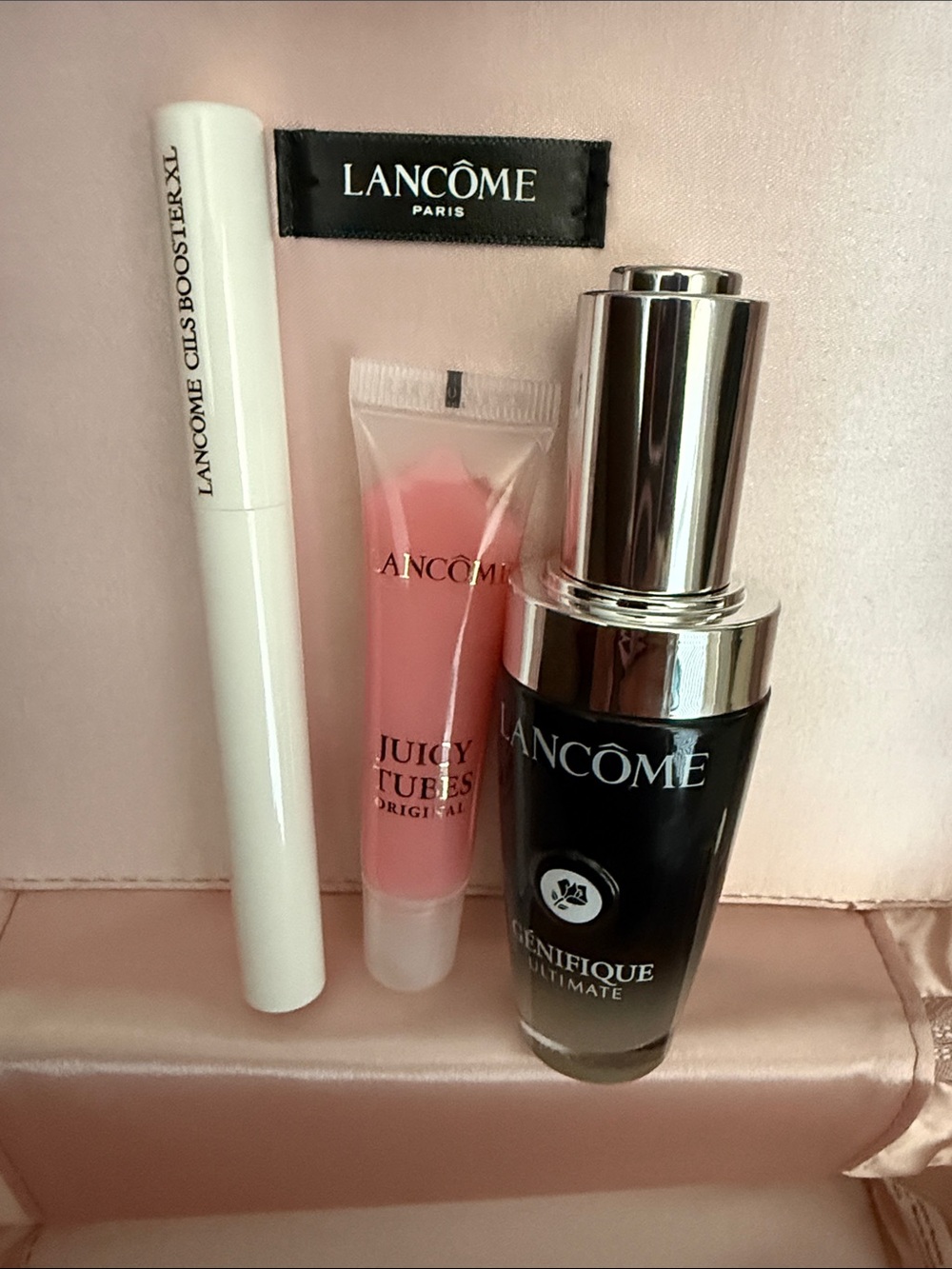 Lancome Génifique Ultimate Serum & Cils Booster XL w/bonus Juicy Tube & Pink Bag